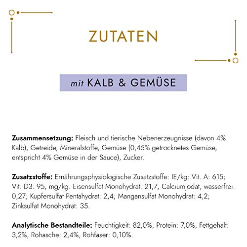 GOURMET Gold Zarte Häppchen in Sauce mit Gemüse, mit Kalb, 12 x 85g – Ansicht 3