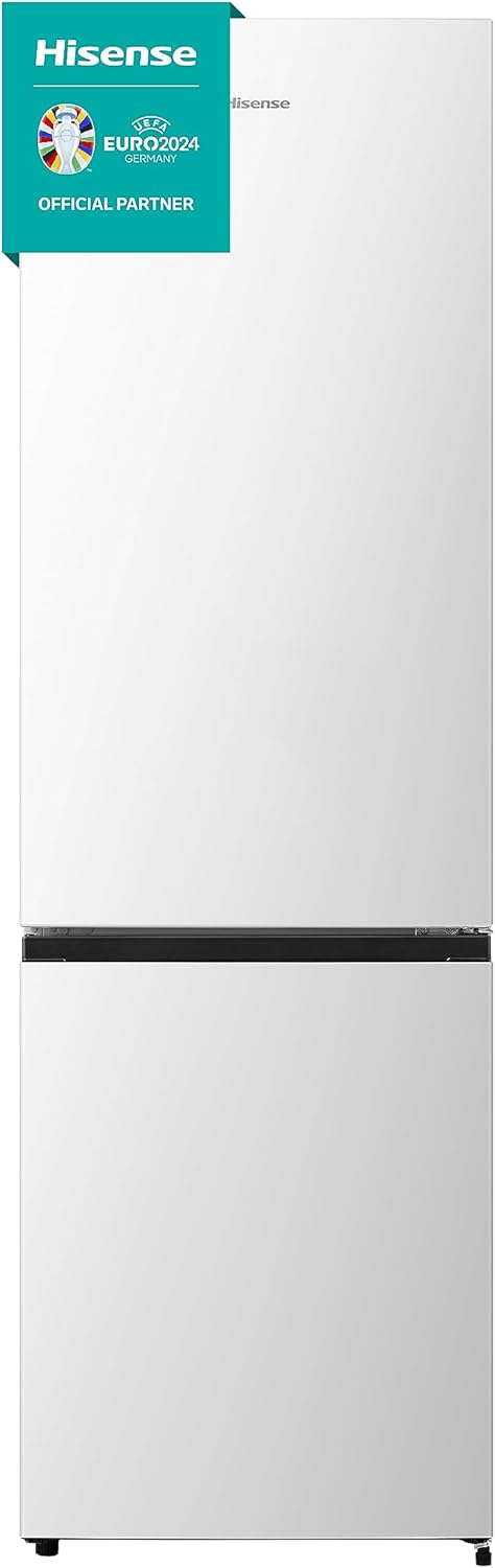 Hisense RB372N4AC2 Frigorifero Combinato a libera installazione, Total No frost con ventilazione multiflow, Inox Look, Altezza 178,5 cm, capacità netta 287 L [Classe di efficienza energetica E]