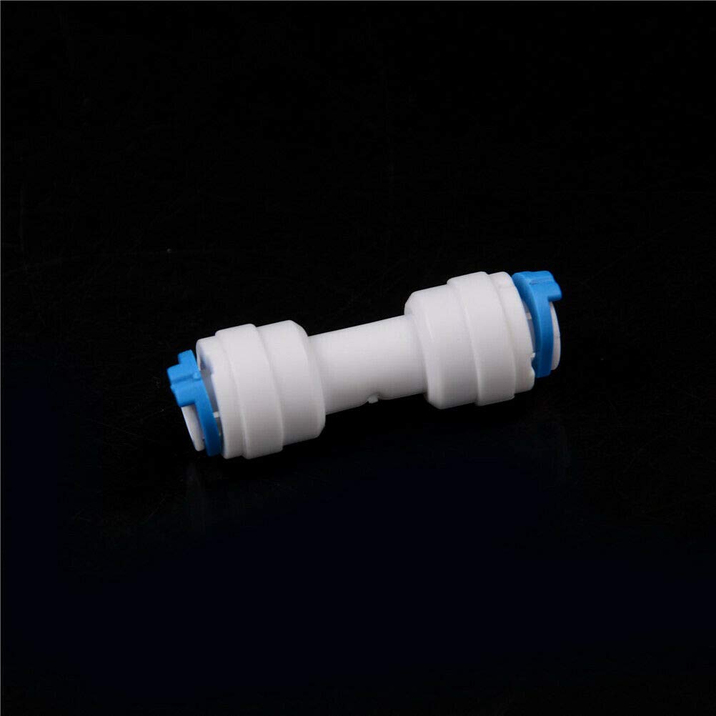 Grifo de filtro de agua, conectores, 5 piezas, para sistema de filtro de agua RO de ósmosis inversa (6,35 mm a 6,35 mm conexión recta)