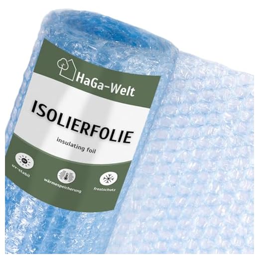 HaGa® Luftpolsterfolie 1,5m x 10m - 3-lagige Noppenfolie für Gewächshaus - UV-beständige Thermofolie - Gewächshausfolie Folie - pflanzenveträglich - witterungsbeständig