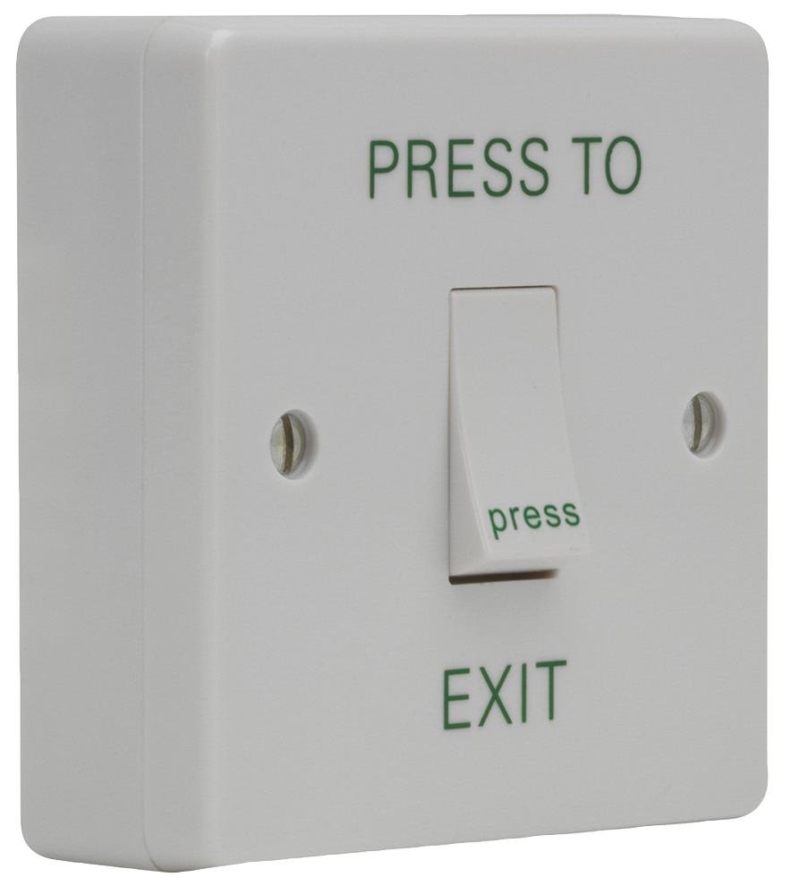 Defender SecurityDEF-0664 1 Gang Press to Exit Switch and Surface Box, White