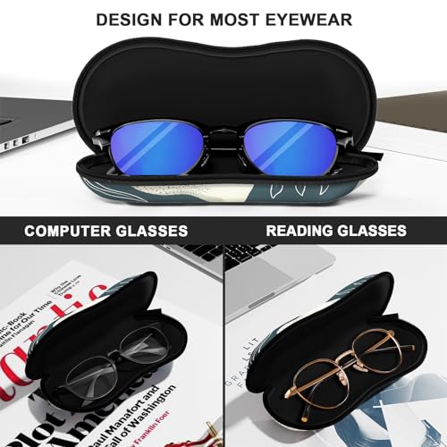 Image of Sunglasses Soft Case, Ultra Light Portable Neoprene Zipper Glasses Case for Men Women