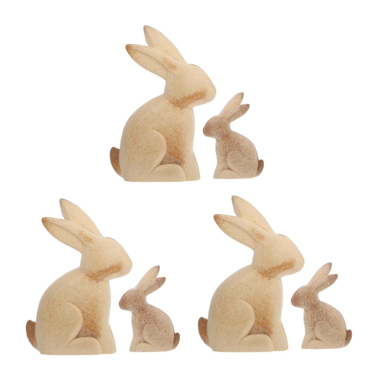 HOMSFOU 3 Paia Decorazione Legno Animale Diy Coniglietti da Dipingere Articoli Legno Solido per Decorare Casa e Ufficio per Lavoretti Creativi e Regali per Amanti Del Fai da Te
