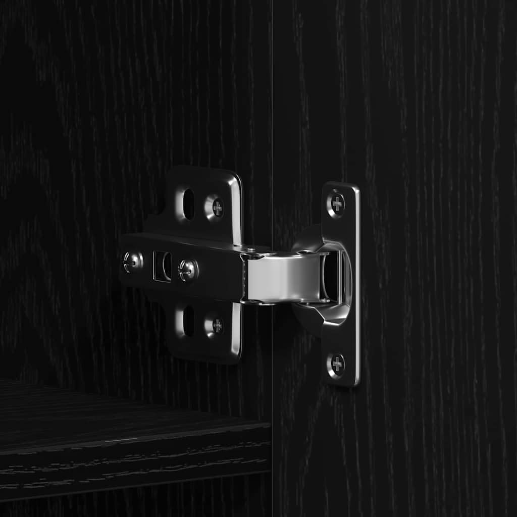 vidaXL Mobile per scarpe 80 x 35.5 x 180 cm Legno ingegnerizzato Nero