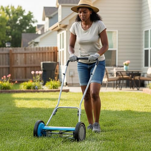 Image of American Lawn Mower 2205-14 14-Inch 5-Blade Reel Lawn Mower, U-Handle