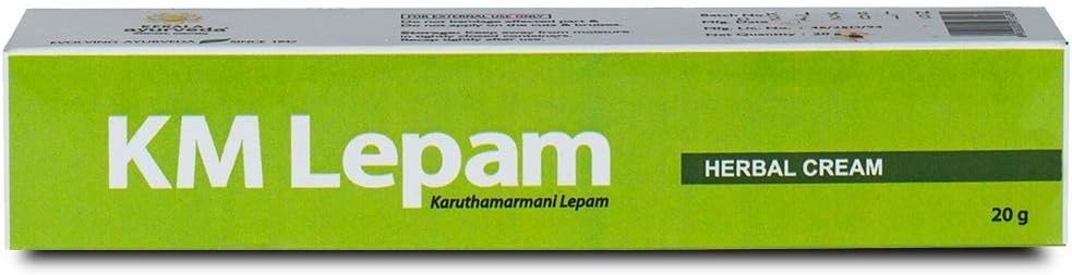 KM Lepam - Modified Dosage Form of Karuthamarmani Gulika to Soothe Ocassionally Strained and Sore Muscles, 0.7 Oz