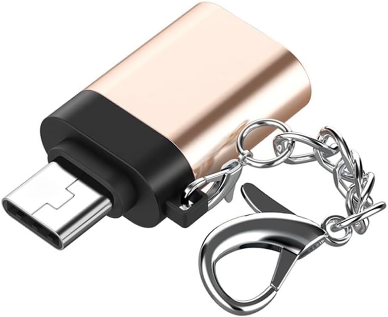 USB C OTG Adapter Fast Speed 5Gbps/S USB 3.0 to Type C Converter Adapter Cable with Chain (Color : D) (B)