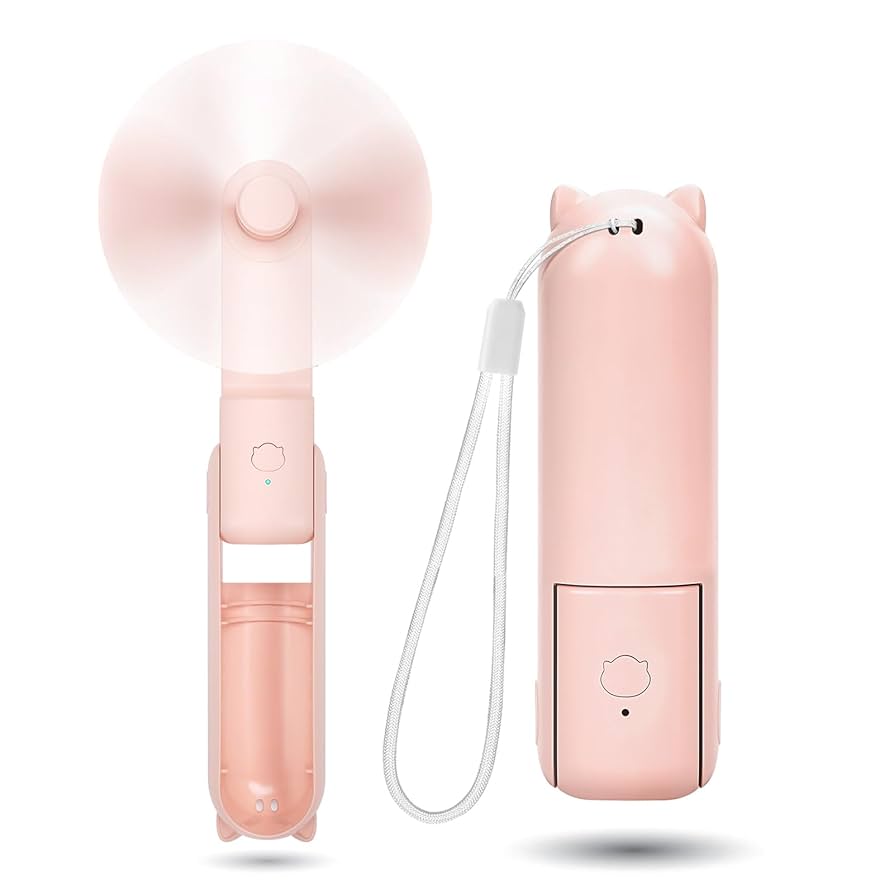 OHLGT Portable Mini Fan, 3 Speeds Rechargeable 12-24 Hours Operation, 3