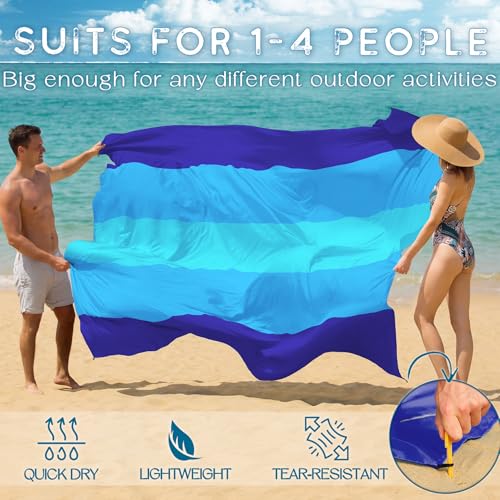 Beach Blanket Waterproof Sandproof Large 78''X81''/10'X9' Beach Towel Mat - image 5
