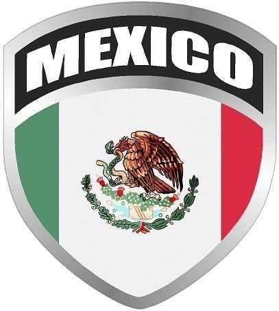 Miniatura 1 de Calcomanía de escudo de bandera mexicana de México V