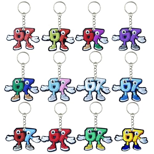 GREAWOD Italian Brainrot Keychains 24 PCS 67 Style Cartoon Character Key Rings Colorful Collectible Keychain Set for Bags Backpacks & Keys
