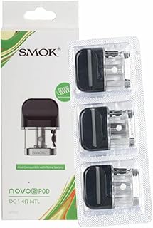 SMOK Novo 2 DC MTL Pod 1.4ohm 2mL Replacement Pods Works WIth Novo 2 Kit, Novo 2S Kit, Novo 2X Kit, Novo 2C Kit (Pack of 3) Authentic Real Deal No Nicotine