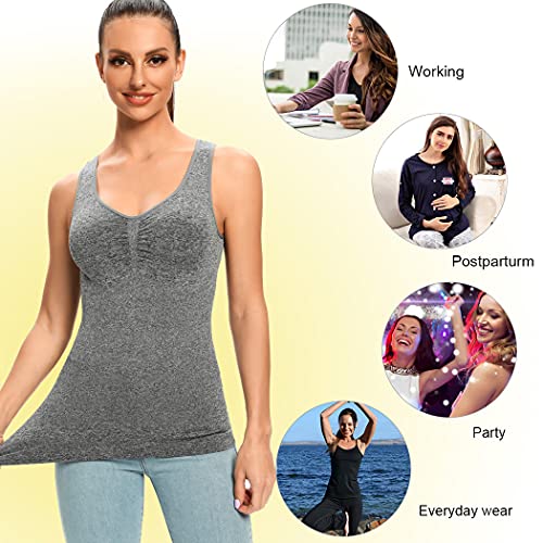 Image of JOYSHAPER Women's Cami Shaper Tummy Control Padded Bra Camisole Cami Compression Tank Top Shapewear Body Shaper