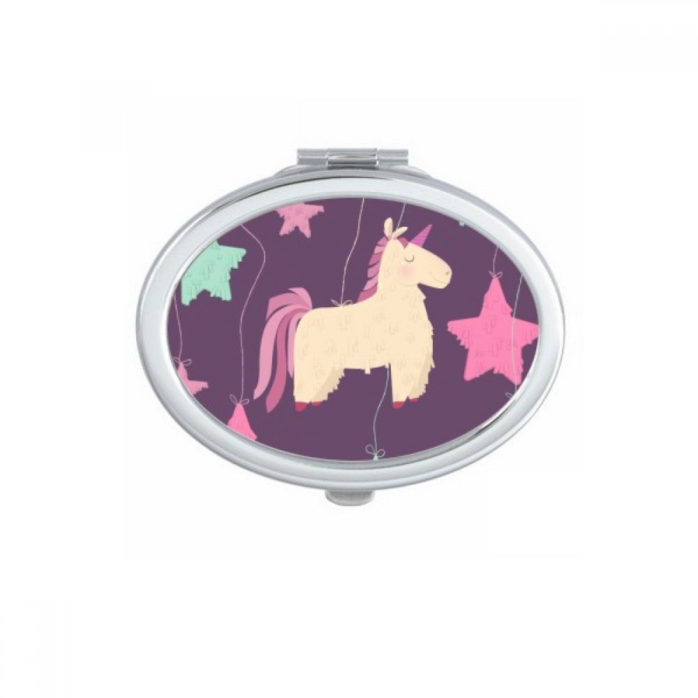 Miroir compact licorne multicolore comme cadeau mignon pour une amie passionnée