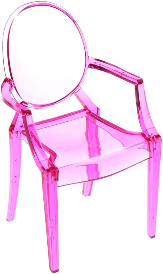 CALANDIS™ 1/6 Plastic Dining Chair Furniture for Doll Fuchsine Ghost Armchair | Structures & Furniture | Barbie Contemporary (1973-Now) | Dolls