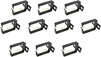 Vista 3 de Metal Master - Paquete de 10 ganchos de anillo en D para gestión de cables de rack de servidores - Organizador de soporte para cables de conexión