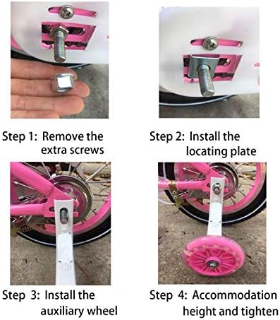 Miniatura 3 de Ruedas de entrenamiento de bicicleta de 12 pulgadas, rueda de silencio flash, compatible con bicicleta de 12 pulgadas, 1 par