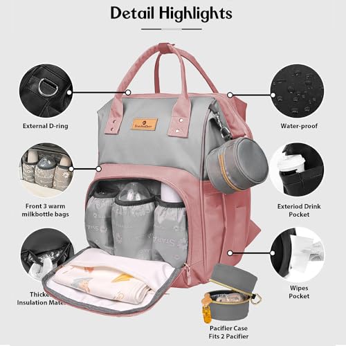 Image of StarAndDaisy Diaper Bag for Mothers for Travel /Maternity Bag with 16 Multi-Purpose Pockets with Quick Access Diaper & Mobile Pocket /Diaper Bag for Baby