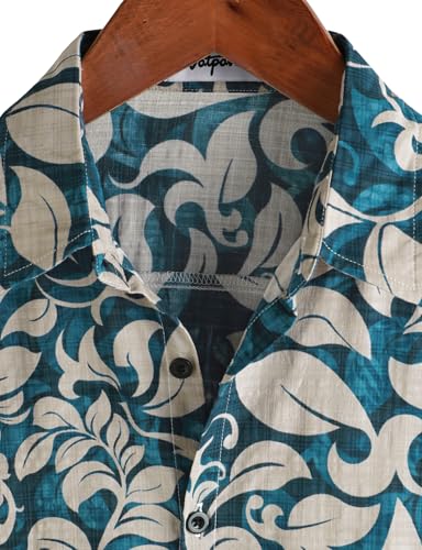 Image of VATPAVE Mens Casual Hawaiian Floral Shirts Short Sleeve Button Down Tropical Shirts Beach Summer Shirts
