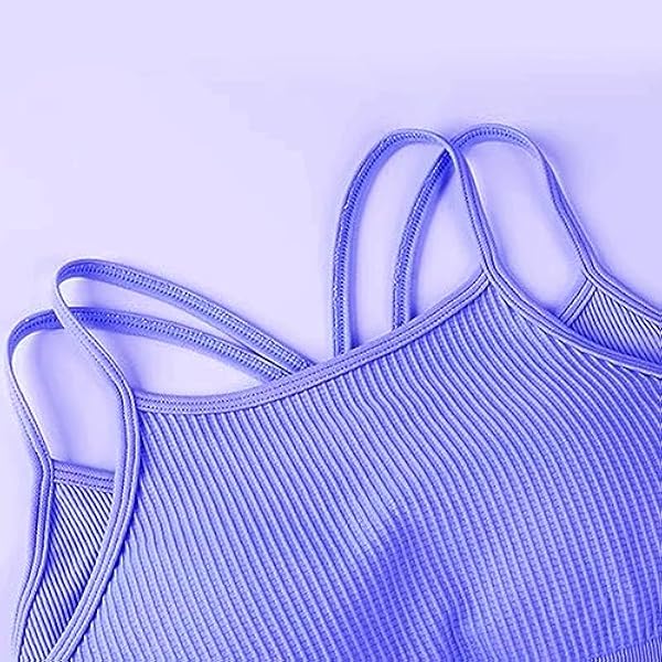 Necalisi Niet-bedrade bh's voor vrouwen vrouwen bandjes en verwijderbare pads tank top racerback sport comfort zacht katoen