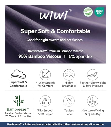 Image of WiWi Viscose from Bamboo Pajamas Set for Women Super Soft Short Sleeve Cooling Summer Plus Size Pjs Sets Sleepwear S-4X