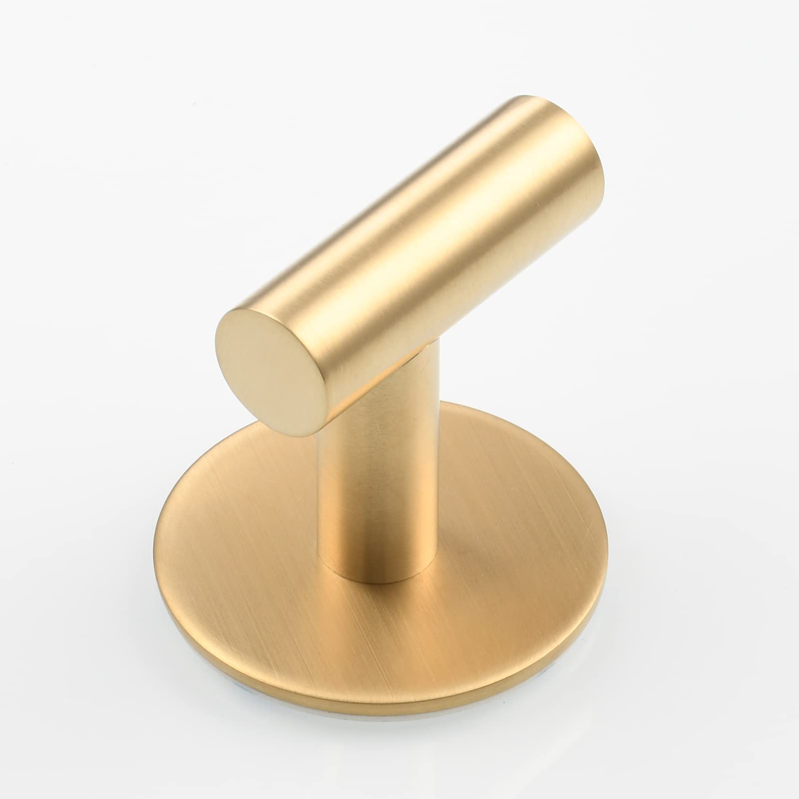 Tecmolog Ganchos Adhesivos para Pared Acero Inoxidable Soporte Toallas de Baño Oro Cepillado, SBH235J