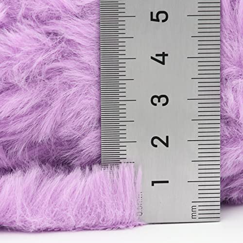 Image of NICEEC Faux Fur Yarn Super Soft, Chunky & Fluffy, Eyelash Yarn for Crochet & Knitting(Total Length 210yds /10.6oz) - Light Purple /300g