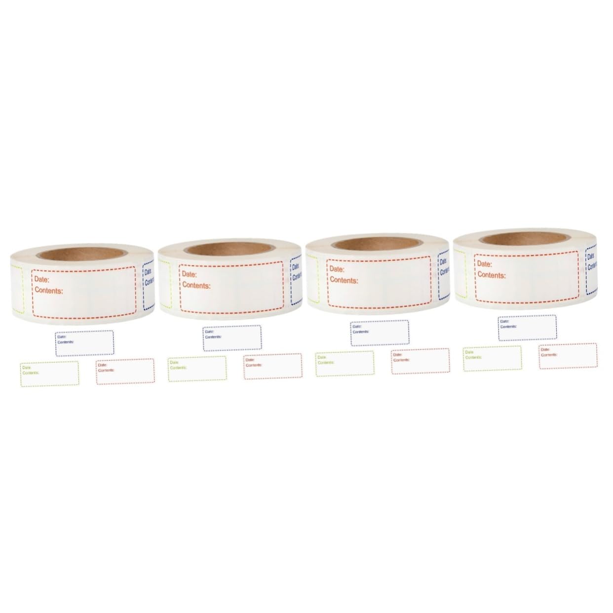 VILLCASE 4 Rollos Marque Las Pegatinas De Fecha Etiqueta De Etiqueta De Alimentos Etiquetas Removibles Para Congeladores Etiquetas De Dias De La Semana Placa De Cobre Pegatinas