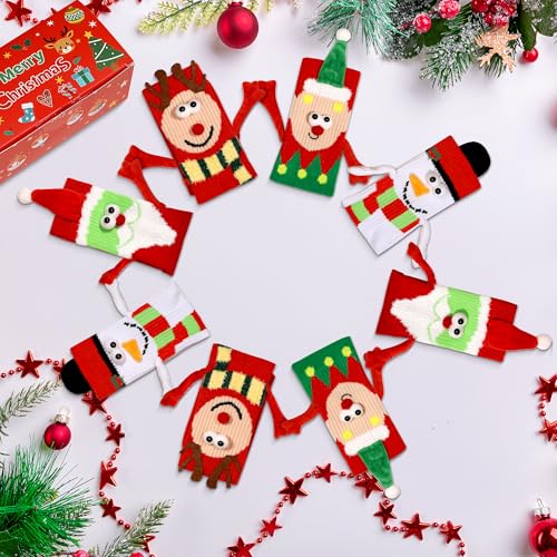 Itscolofy 4 Pairs Funny Christmas Socks, Magnetic Hand Holding Socks, Christmas Stocking Stuffers for Women Men Couples, White Elephant Exchange Gifts, Xmas Secret Santa Gag Gifts - image 6