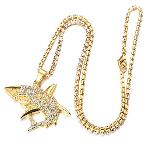 HALUKAKAH Catena d'oro Uomo Iced out,Placcato in