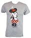 Disney Sweet Shy Minnie Mouse Adult Mens T-shirt Heather Grey (X-Large)