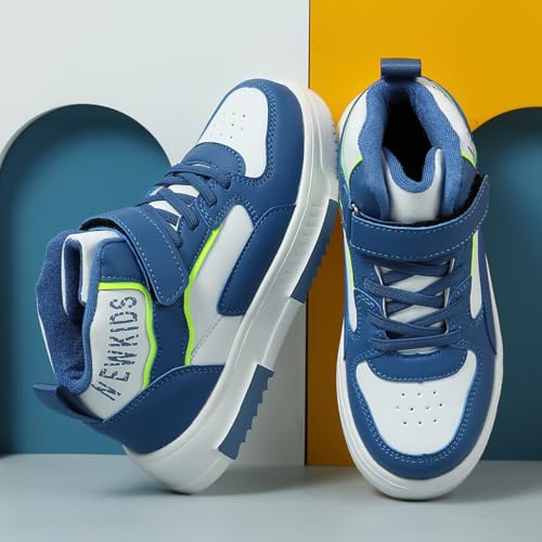 Kids Sneakers for Boys Girls High Top Skate Shoes Unisex-Child Casual Walking Shoes Lightweight Breathable Non-Slip Athletic Shoes2