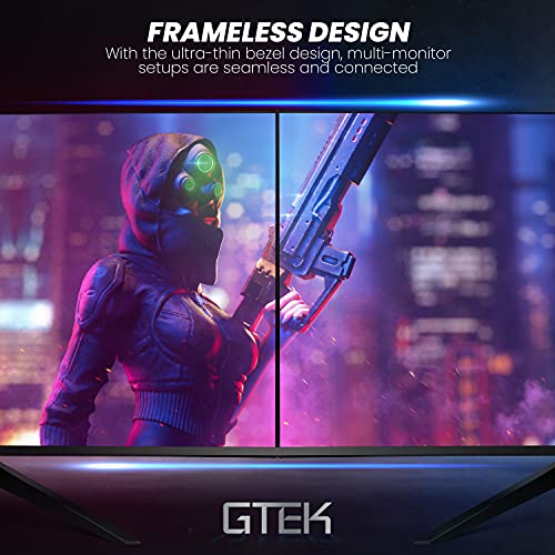 Gtek 240Hz Gaming Monitor, 27 Inch Frameless Display Full Hd 1920 X 1080P, Curved 1800R, Va 1Ms Mprt, Freesync, Speakers, Displayport/Hdmi, Vesa - F2740C #TOP2
