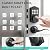 Keyless Entry Door Lock Deadbolt with Handle Set,Fingerprint Smart Locks for Front Door,Backlit Digital Keypad Deadbolt with 2 Keys - Auto Locking - Easy Installation-Left/Right Doors (Matte Black)