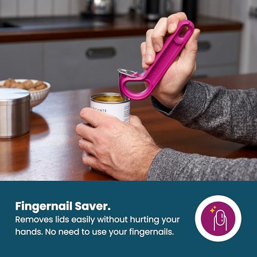 Dext - Ring Pull Can Opener, Pop Can Opener for Seniors, Arthritis, and Parkinson’s, Easy Open, Ergonomic Handle with Comfortable Grip. Perfect for Soda, Pet Food, and More (Apricot) - Image 6