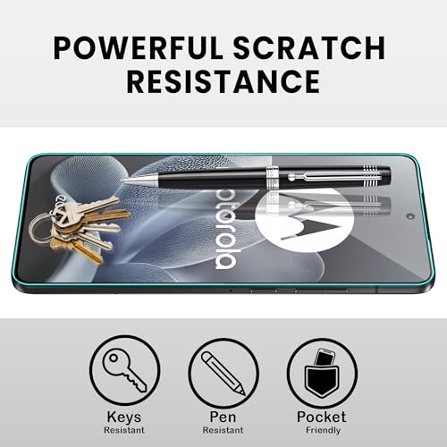 Image of FIRST MART Tempered Glass for Motorola Edge 70, 9H Full-Glue Screen Protector, 3D Edge-to-Edge, HD Clear, Oleophobic, Case-Friendly, Black, Pack of 1