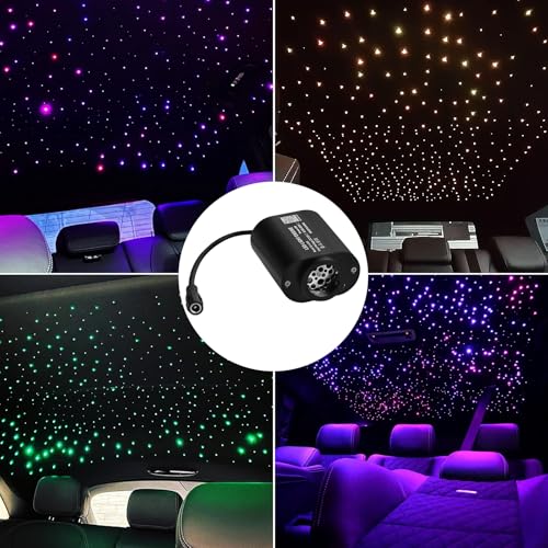 Image of Mini Size Starlight Headliner Kit, 400pcs 0.03in 9.8ft Star Lights for Car | Twinkle, Sound Activate Music Sync, APP Remote Control, RGBW Fiber Optic Lights, Car Home Ceiling Decor