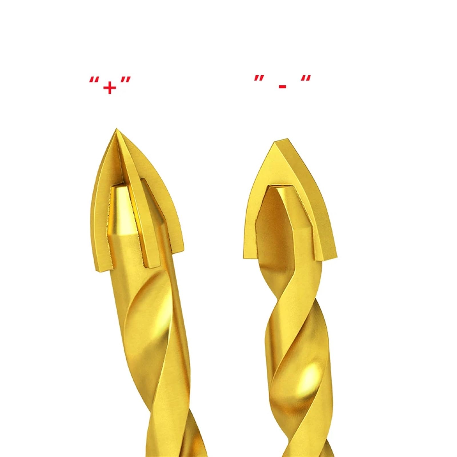 Juego de brocas triangulares de cruz, brocas for baldosas de cerámica de 6/8/10 mm for perforar agujeros en la pared, brocas helicoidales especiales for baldosas de hormigón y cemento, 1 unidad(- 8mm