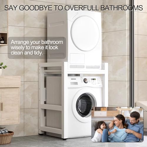 Adjustable Height Dryer Stand for Front Load Washer & Dryer, 400KG Capacity Stacking Kit, Space-Saving Rack for Small Kitchen or Bathroom, Portable Tumble Dryer Stand. - Image 4