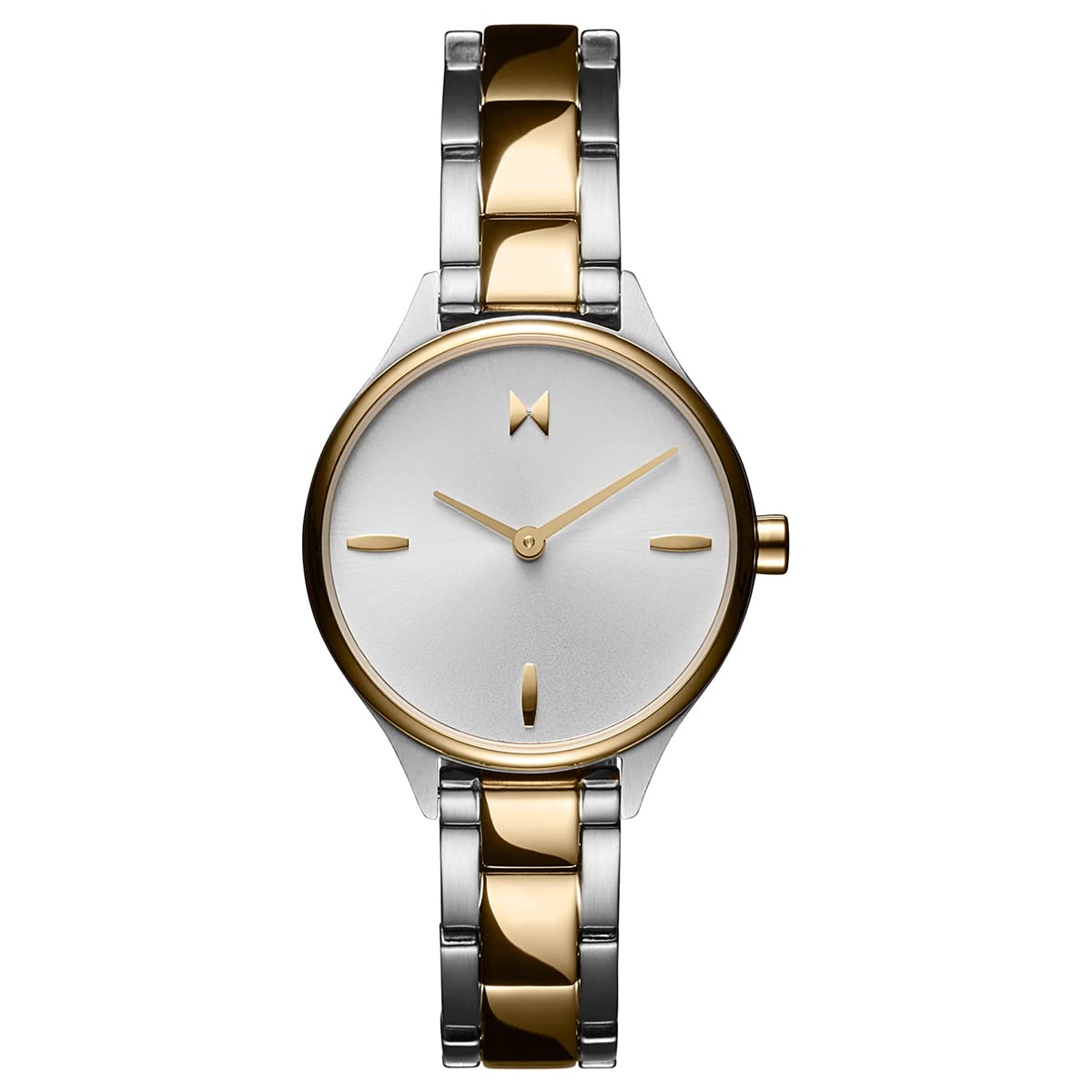 MVMT Reina Qtz Basic Slim Grey Round Dial Womens Analog Watch|Two Tone Stainless Steel Material|Silver Color Band - 28000306-D (B0C7KL5C68) Amazon Price History, Amazon Price Tracker