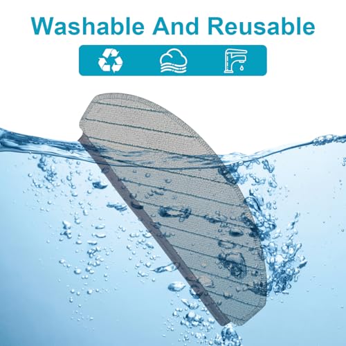 Image of Mop Pads Replacement for Yeedi C12 PRO PLUS /C12 PLUS /C12 Robot Vacuum Cleaner, Include Washable and Reusable Soft Microfiber Mop Pads Accessories Part(6 Pack)