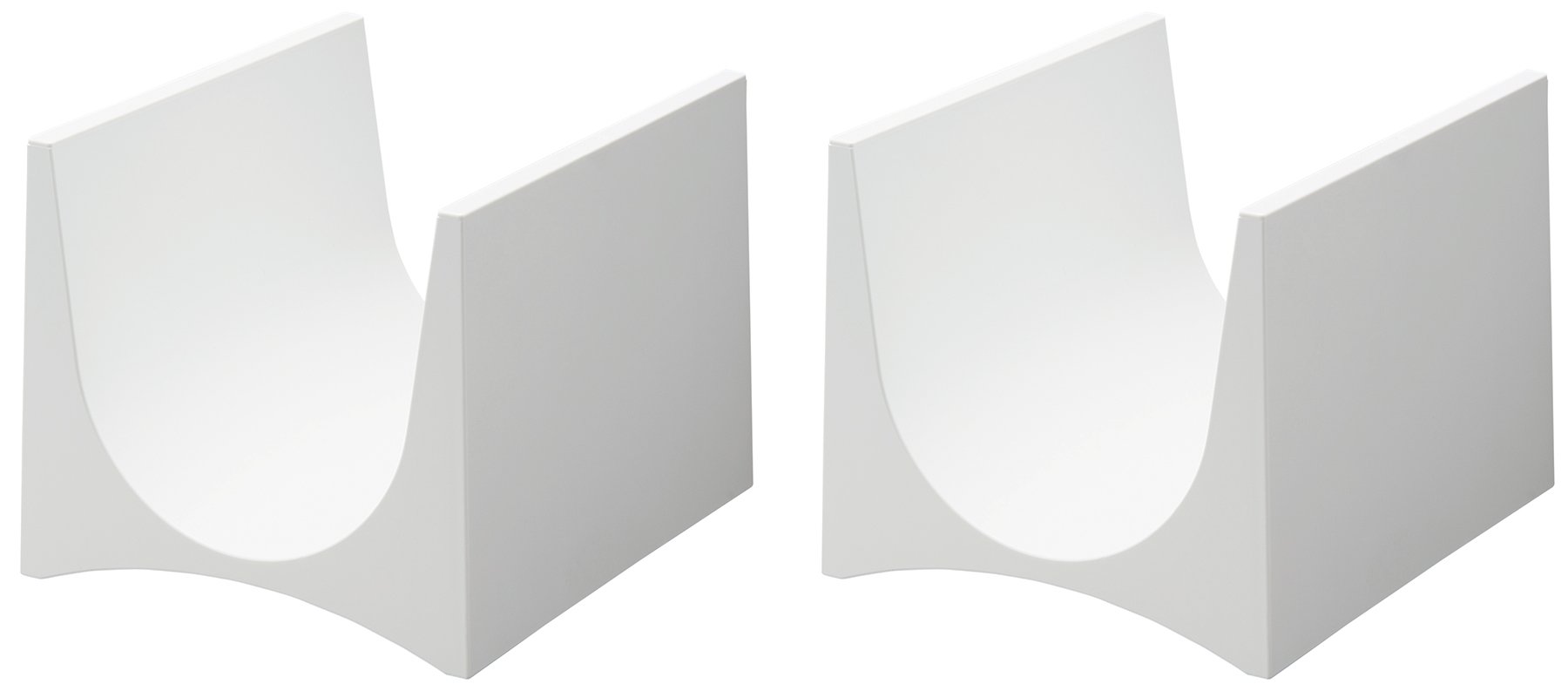 like-it STK-12L Wine Rack, 2 Pieces, Stackable Tumbler Storage, White, Width 5.4 x Depth 6.3 x Height 4.7 inches (13.8 x 16 x 12 cm) / Piece