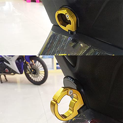 iSpchen Motorrad Gepäckhaken Universal CNC Aluminium Wasserdichter Haken Helmhaken Gepäcktasche Aufbewahrungshaken Motorrad Roller Haken Gepäckaufhänger Organizer,rot
