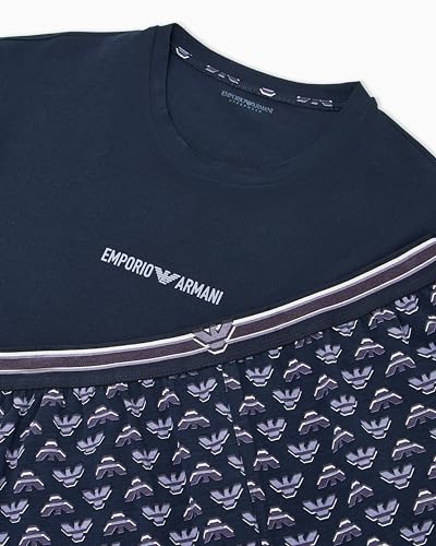 Emporio Armani Men's Bold Eagle Cotton Pajama Short and Tee Set4