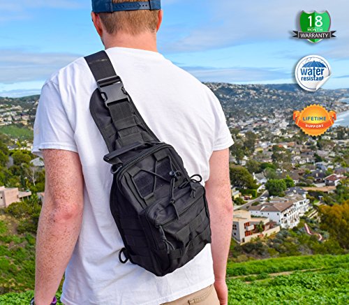 Rootless Tactical Molle Military Sling Daypack - Small Shoulder Messenger Bag #TOP5