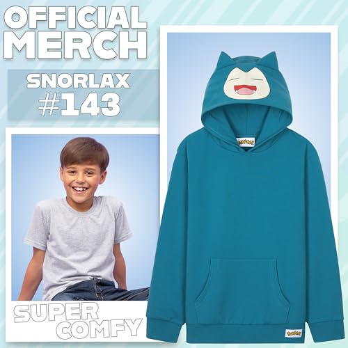 Image of Pokemon Hoodie for Boys & Teens Hooded Sweatshirt Warm Anime Pikachu Sweater