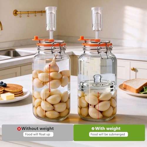 BPFY 2 Pack 64oz Glass Fermenting Jars
