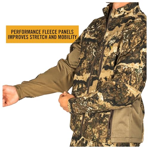 Image of HOT SHOT Men's Flannel Lined Camo Hunting Jacket - Camouflage Outdoor Jacket for Men