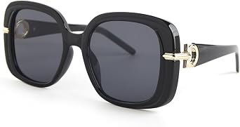Oversized Square Sunglasses for Women Men UV400 Thick Frame