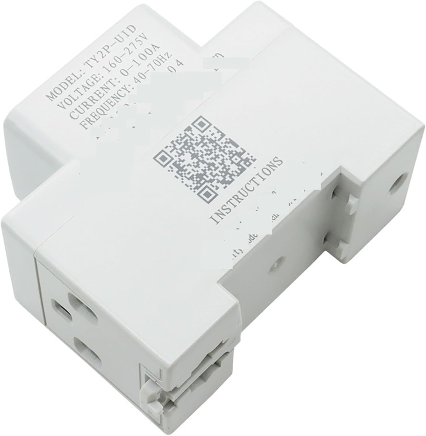 YANHAO Din Rail Multifunction Digital Ammeter Voltmeter Power Energy Meter 100A Voltage Current Kwh Meter 1Pcs (Color : AC70-150V)